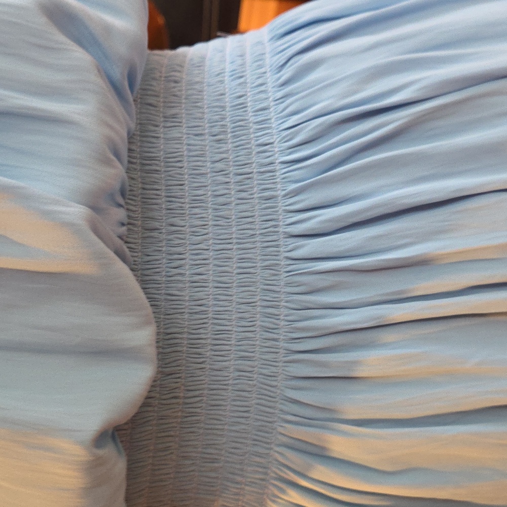 Elegant Blue Ruffle Maxi Dress - Picture 8 of 9